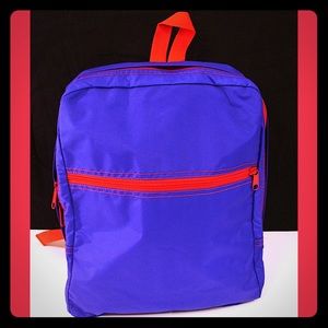 NEW Kids Monogram Ready Blue & Red Nylon Backpack